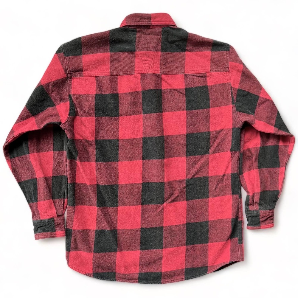 CE Schmidt Workwear Flannel Plaid Button Down Shirt M Red Black Buffalo Check - Picture 3 of 8